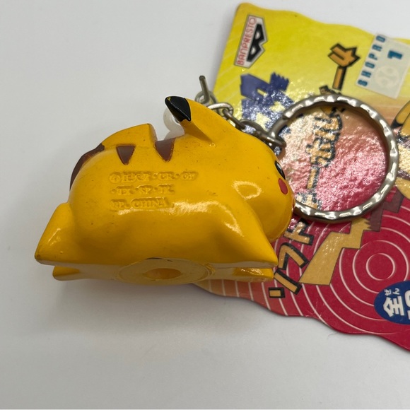 1998 Japanese Pocket Monsters Running Pikachu Keychain Banpresto Sho-Pro NEW - Picture 5 of 7